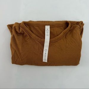 Lululemon Hold Tight Ribbed Long Sleeve Spice Bronze